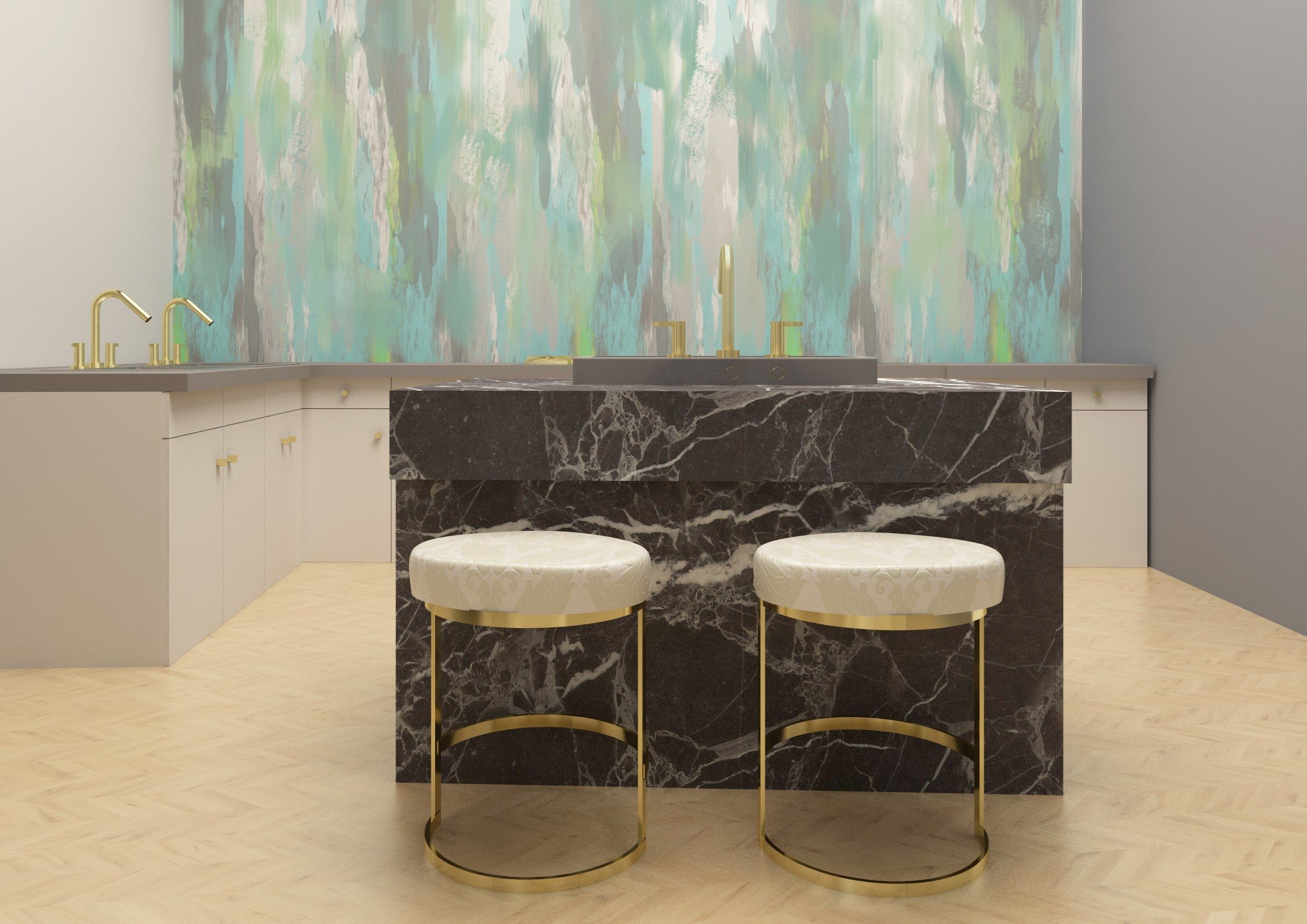 Стальной табурет с подставкой для ног ZALABA Design Ola ARCH-00053960 - Вид №6