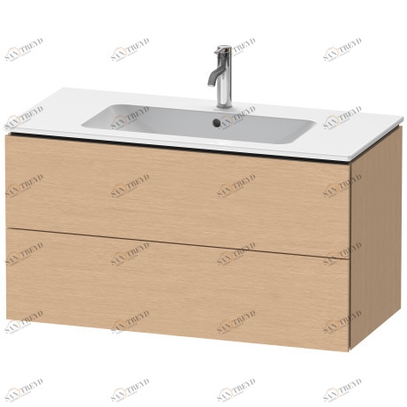 LC624201212 Тумбочка подвесная L-Cube #LC6242 1020 x 481 мм Дуб брашированный, натуральный шпон Duravit