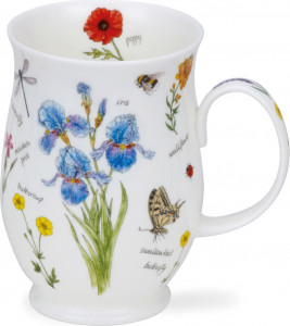 10648662 Dunoon Кружка Dunoon "Флористический дневник.Ирис.Саффолк" 310мл Фарфор костяной