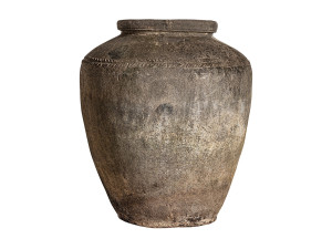 Круглый садовый горшок ручной работы из терракоты