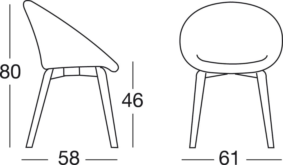 Мягкий стул из ткани S-CAB Giulia ARCH-00027620 - Вид №5
