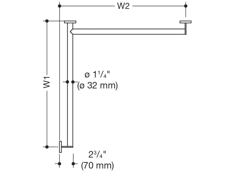 900.35.1S4XA Душ, поручни для ванны (ада) HEWI USA Produkte  - Вид №1
