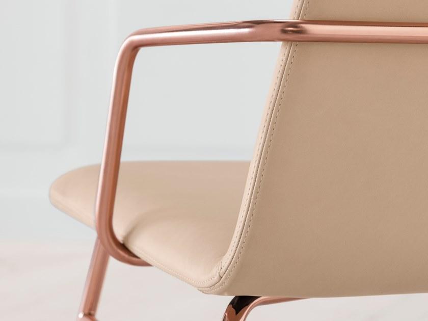 TrabA' Кожаное кресло с подлокотниками Bardot 0035- met-tu-cb - Вид №1