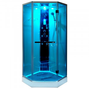 L 801 с гм. и эл. BLACK Душевая кабина DETO Серия L