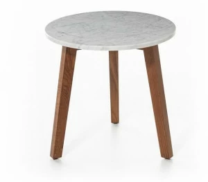 Gervasoni Круглый стол ироко со столешницей из каррарского мрамора Gervasoni outdoor