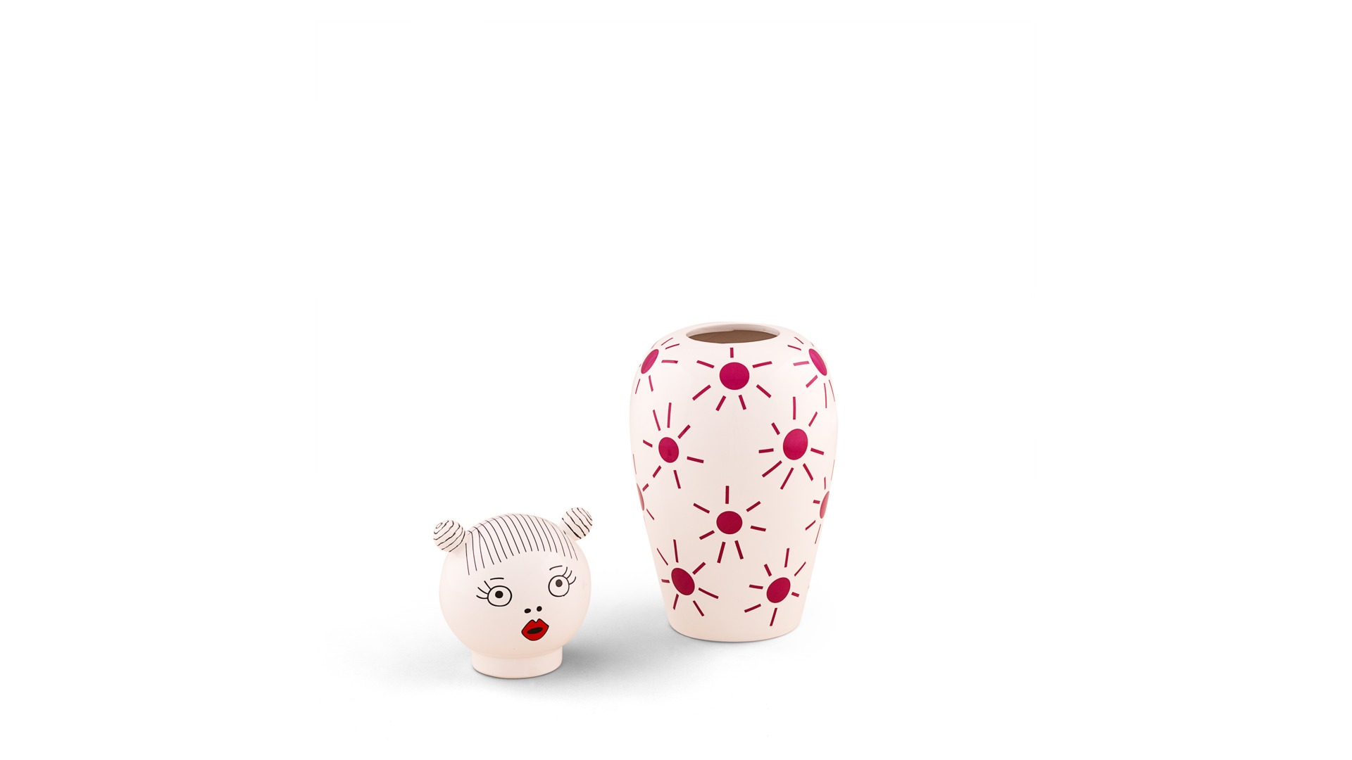 10647358 Seletti Ваза с крышкой Seletti "Кимоно.Лула" 25,5см Фарфор  - Вид №4