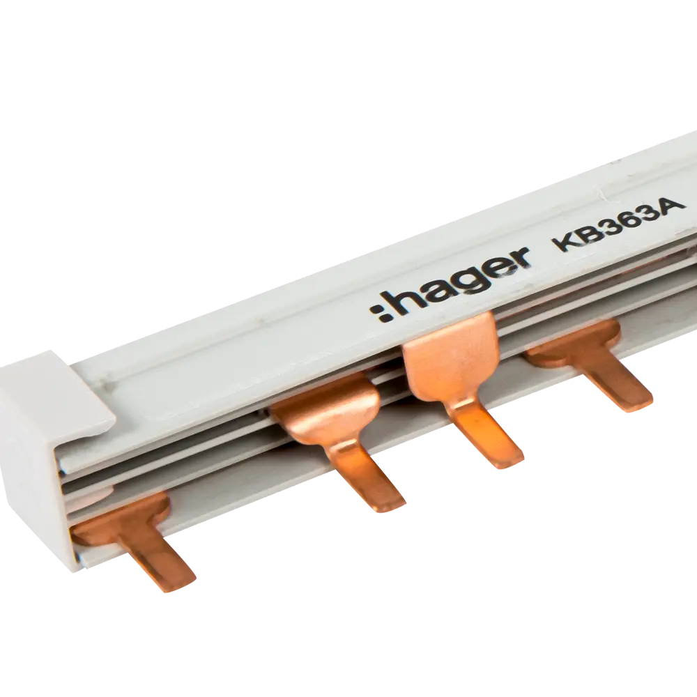 Шина гребенчатая Hager 3 полюса, 12 модулей, медь STLM-2141146 - Вид №1