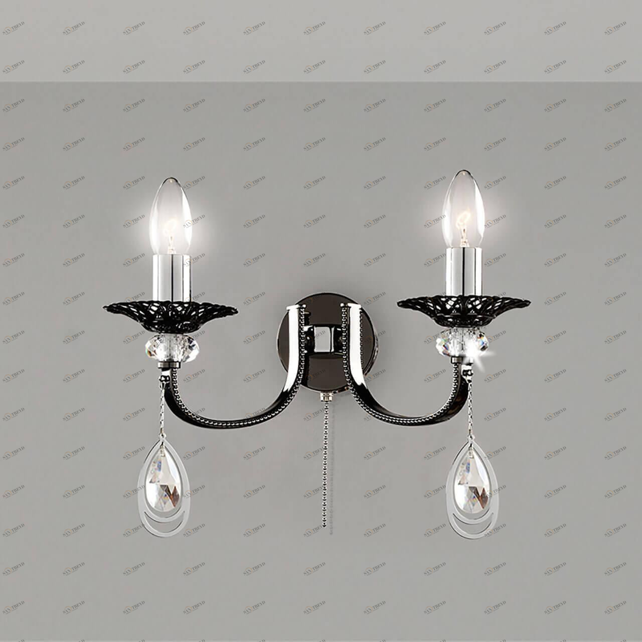 Бра на 2 лампы хром "Оксфорд" CL417321 CITILUX СВЕЧА 00-3931006 Хром 