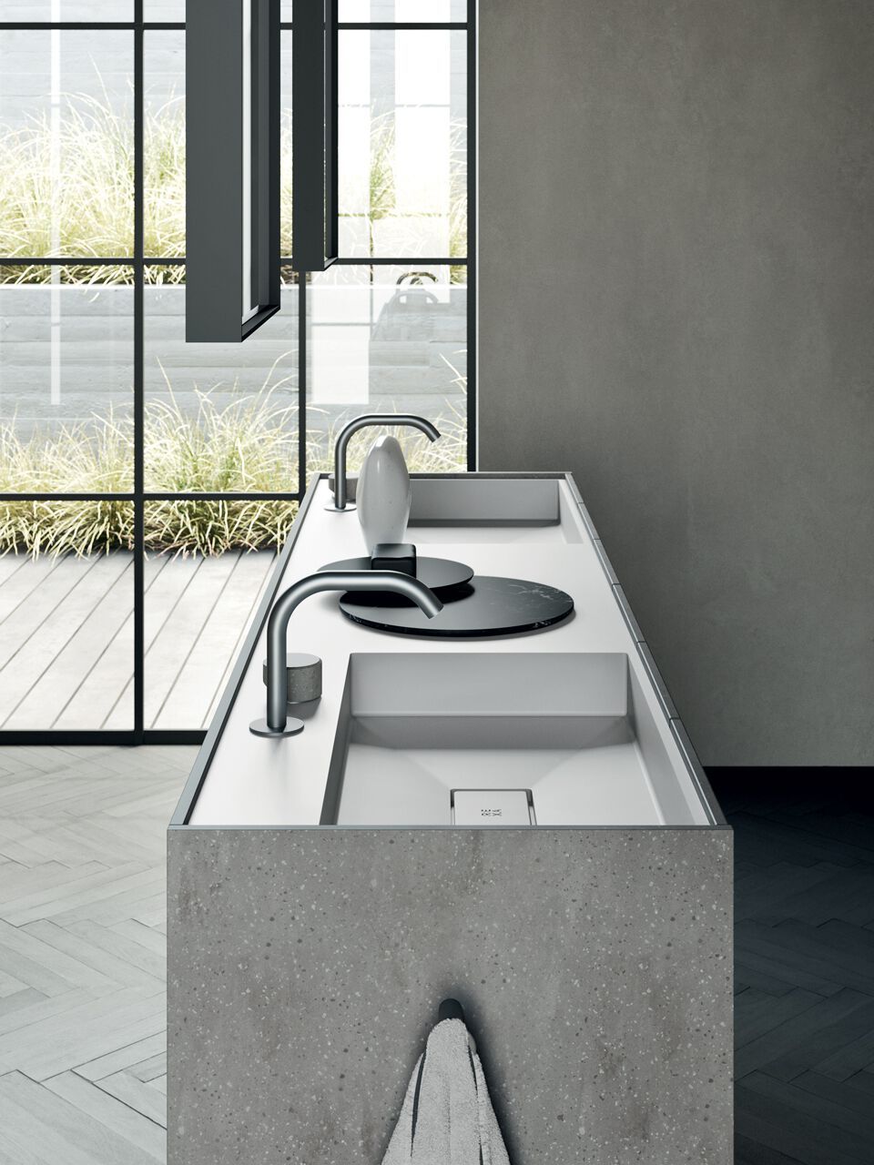 Шкаф для раковины Corian® со встроенной раковиной Rexa уникальный ARCH-00026137 - Вид №6