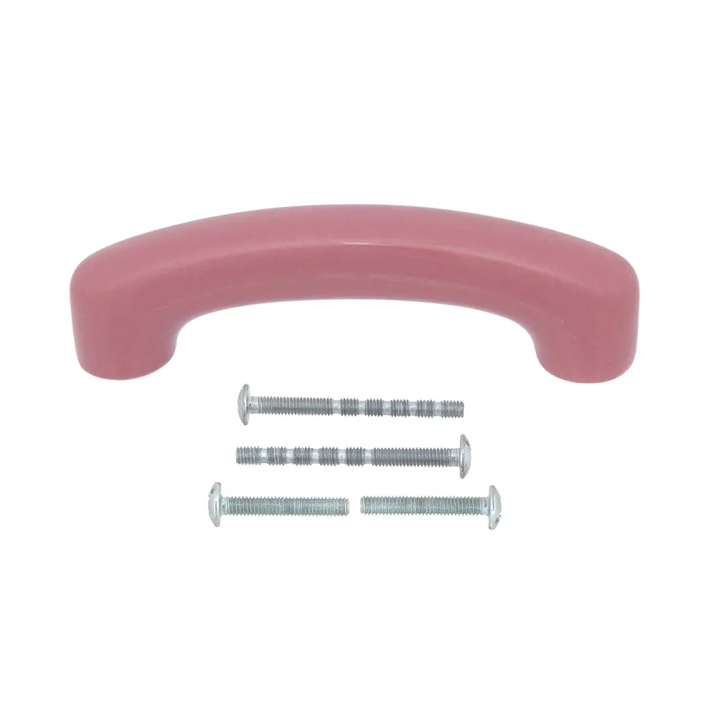 86899821 Ручка-скоба мебельная Porcellana ЦАМ 96 мм цвет розовый STLM-1012206 PALLADIUM  - Вид №2