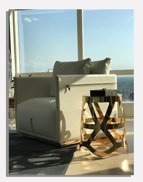 MORADA Круглый журнальный столик из нержавеющей стали для гостиной Crown sun-id-1484330 - Вид №1