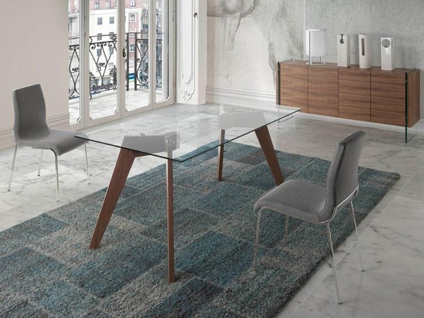 Angel Cerdá Прямоугольный стол для гостиной из дерева и стекла Loft tendencia 1031 Angel Cerda - Вид №1