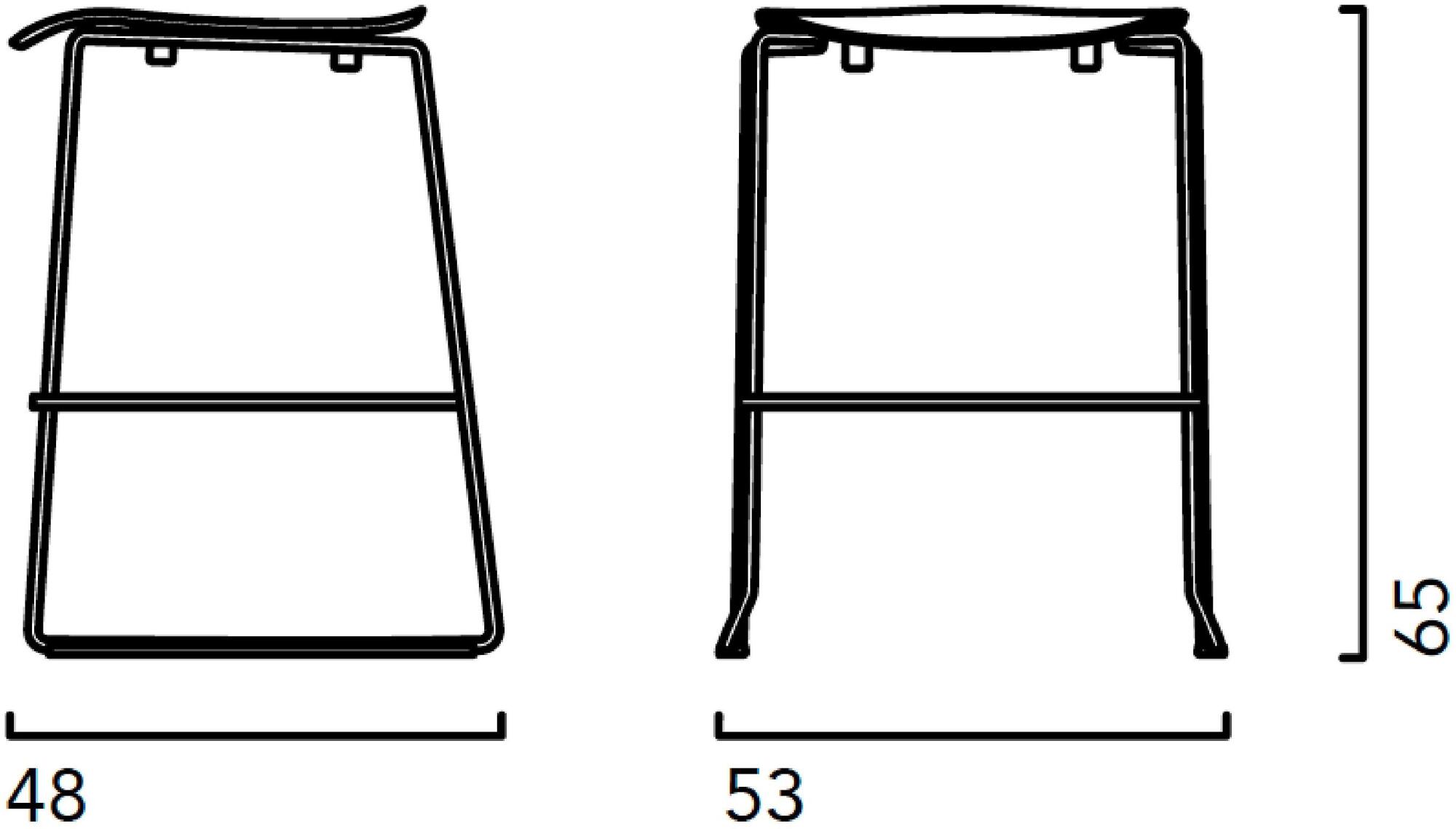 Crassevig Штабелируемый табурет из стали и салазок из дерева Bay sun-id-1466093 - Вид №3
