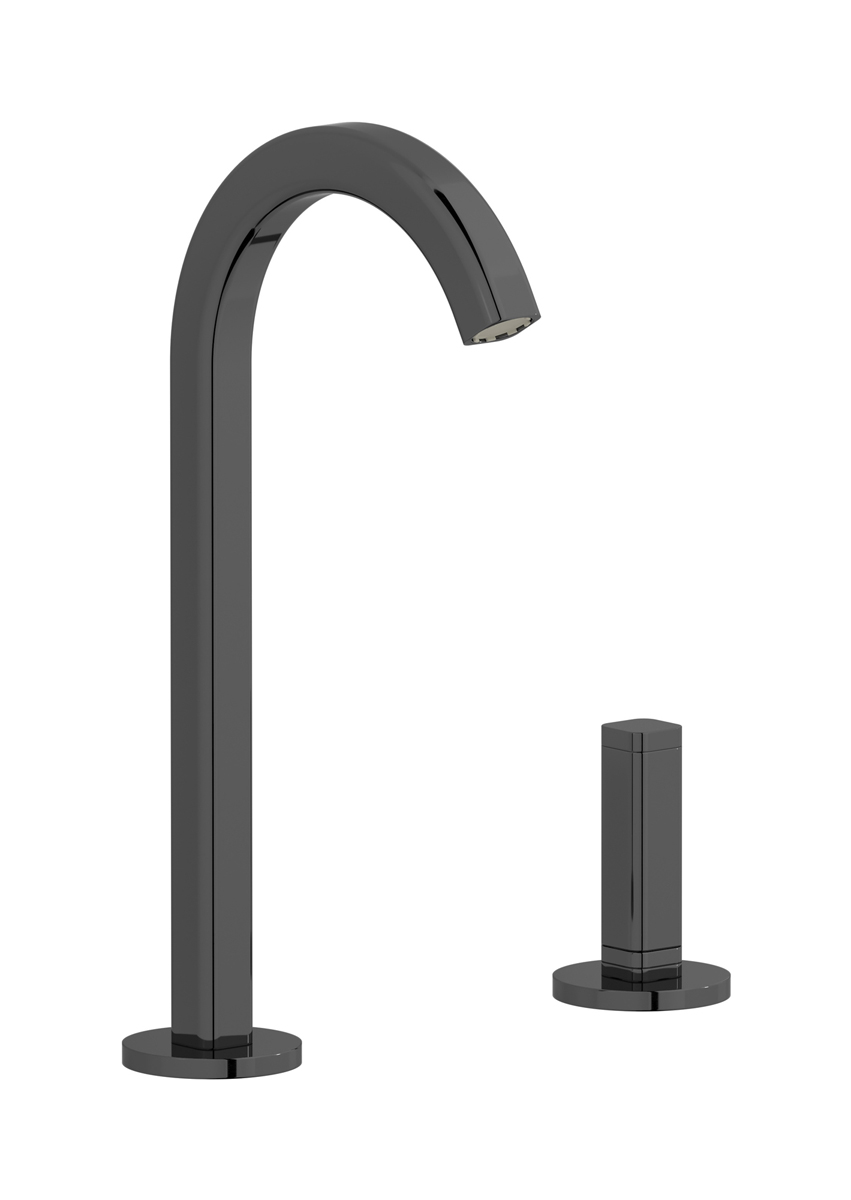 Смеситель для раковины на 2 отверстия WE ARE IB ei394cf_1 Black Chrome Elio