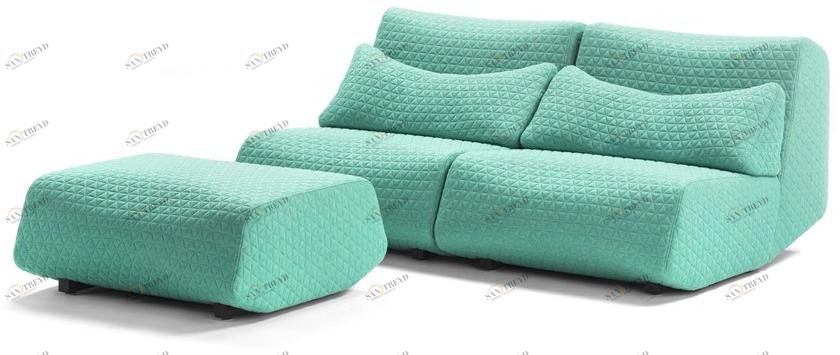 prostoria 2-х местный модульный тканевый диван Absent sun-id-1464235