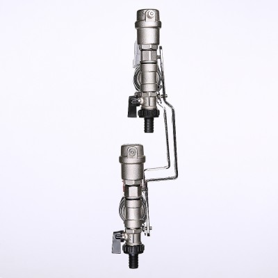 VTc.589.EMNX.0603 Коллекторный блок из нержавеющей стали с регулировочными клапанами и расходомерами Valtec 1", 3 x 3/4", «евроконус»  - Вид №4