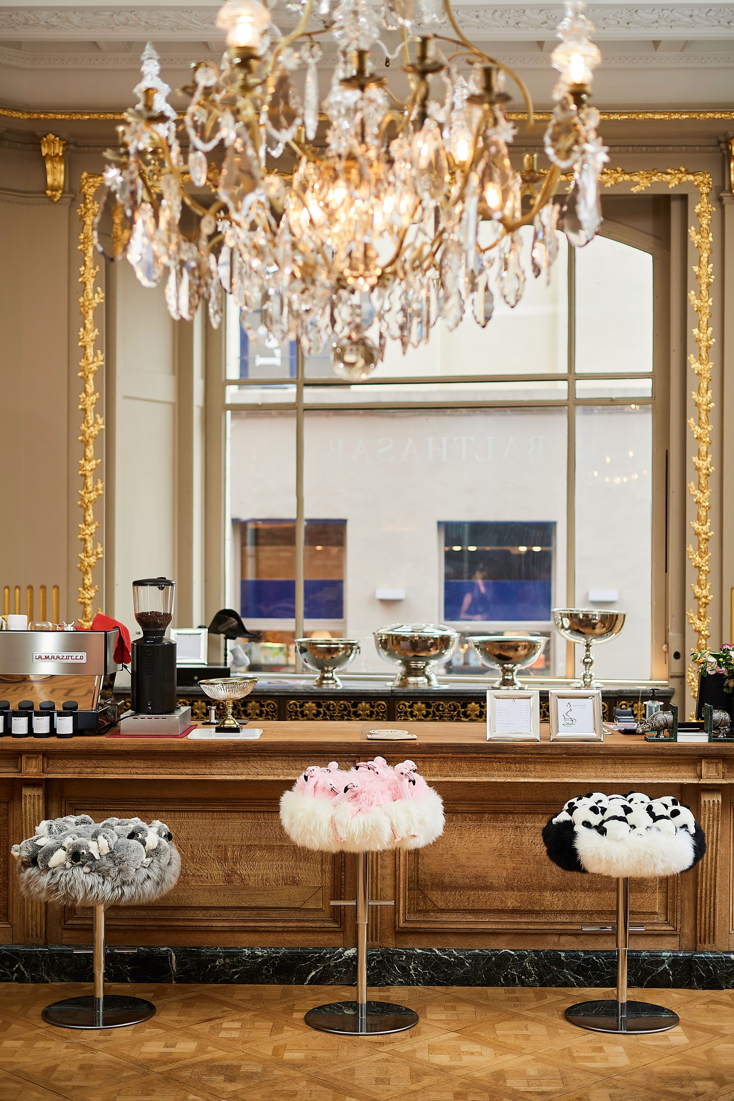 Полиэстер барный стул с подставкой для ног APCOLLECTION Panda ARCH-00078919 - Вид №2