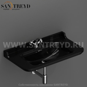 4142K4 Подвесная раковина настенная прямоугольная Kerasan  черная