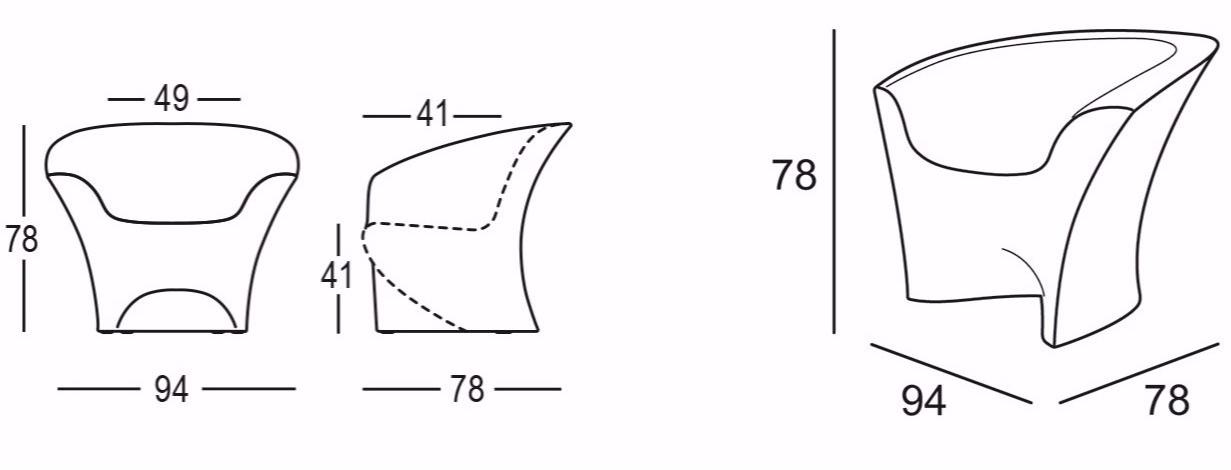 Plust Кресло полиэтиленовое с подлокотниками Ohla sun-id-1492906 - Вид №5