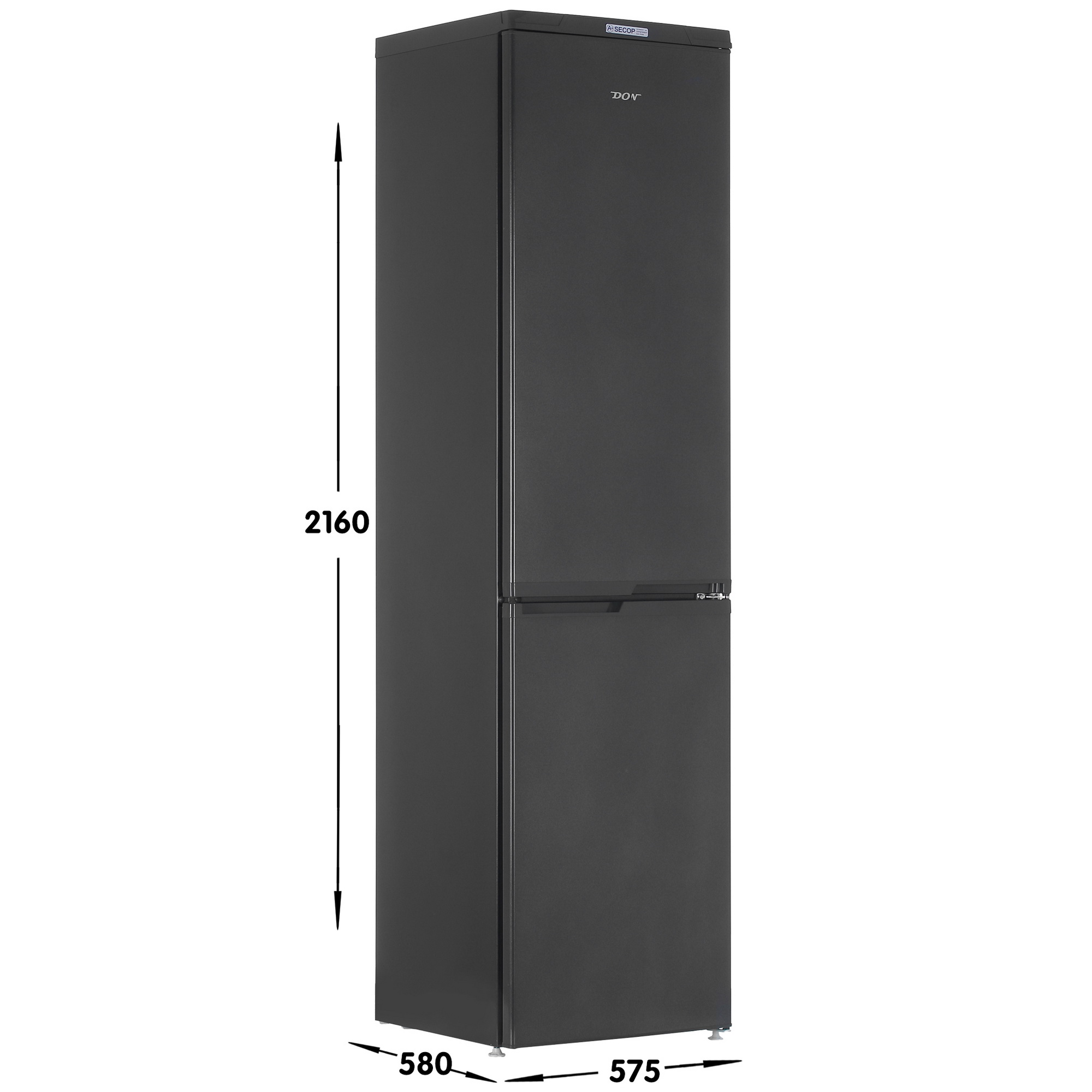1229516 Холодильник с морозильником   DON R-299 G черный STDN-0103380 - Вид №6