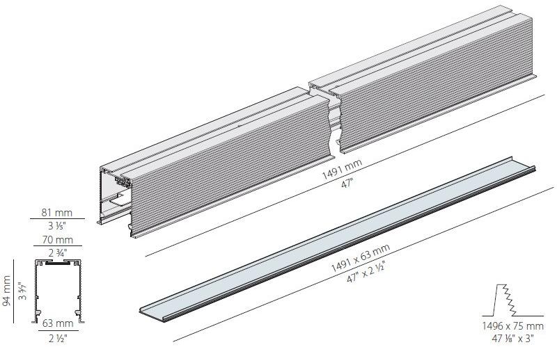 PANZERI Настенный линейный осветительный профиль для светодиодных модулей Nolita Xg2039 - Вид №9
