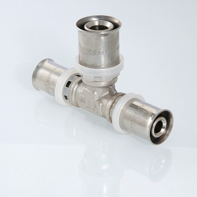 VTm.231.N.322626 Пресс-фитинг – тройник Valtec 32 х 26 х 26 мм  - Вид №1