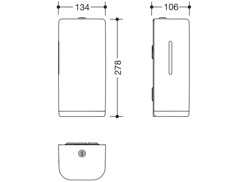477.06.10399 Сенсорный электронный дозатор пенного мыла HEWI Serie 477/801  - Вид №16