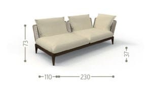 Секционный садовый диван из ткани Talenti Cruise Teak ARCH-00004233 - Вид №7