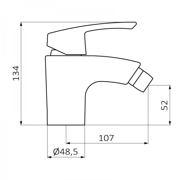 50710500 BASIC Биде Смеситель Хром GRB MIXERS  - Вид №1