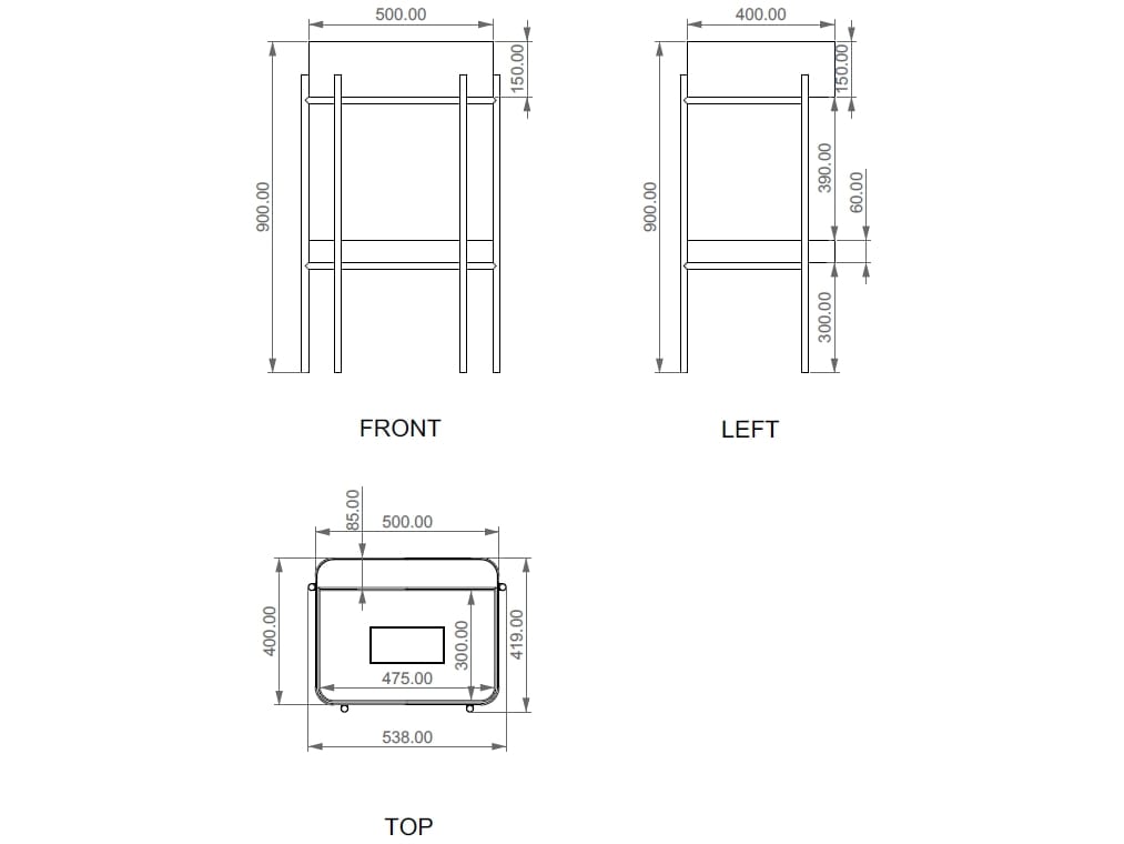 Одноместная напольная раковина GSG Ceramic Design MADRID ARCH-00120215 - Вид №3