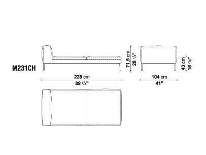 Угловой диван из ткани B&B Italia Michel ARCH-00050009 - Вид №19