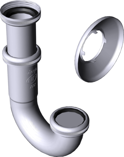 Канализационная арматура  Сифоны для умывальников и биде  Трубные сифоны VIEGA 121 549 Модель 5611.0 Santreyd  - Вид №2