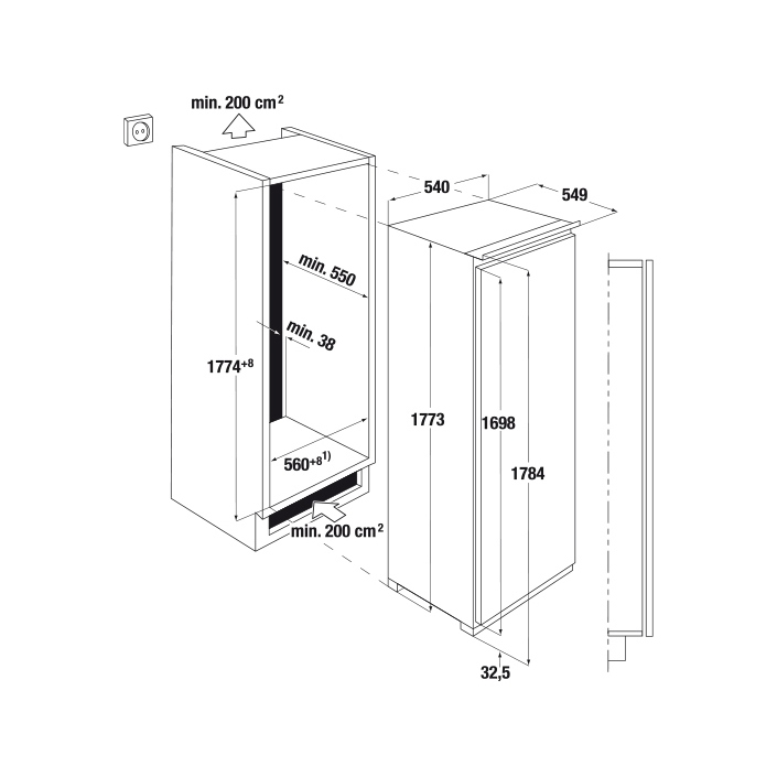 Холодильник / IKEF 3290-2 Kuppersbusch sun-id-379555 - Вид №2