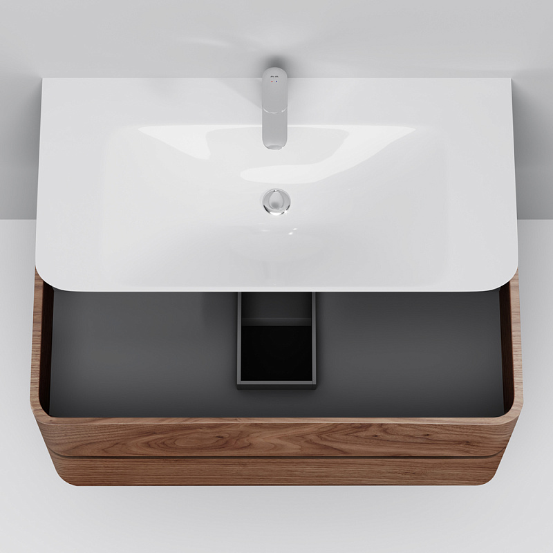 M30FHX1002NF База под раковину подвесная 100 см ящики орех текстурированная шт AM.PM Sensation - Вид №2
