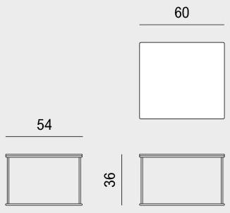 Viganò Низкий квадратный металлический журнальный столик на контракт George sun-id-1484019 - Вид №4
