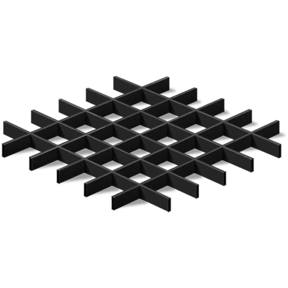 Комплект грильято 100x100x40 мм 2.88 м2 черный АЛБЕС STLM-2206017