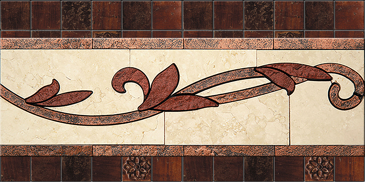 БОРДЮР ИЗ МРАМОРА LN-3 SKALINI FLORAL LN3 - Вид №1