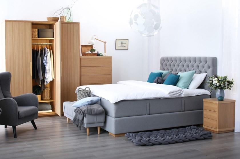 Heavens Двуспальная кровать-контейнер из ткани с тафтинговым изголовьем Scarlett sun-id-1483805 - Вид №2