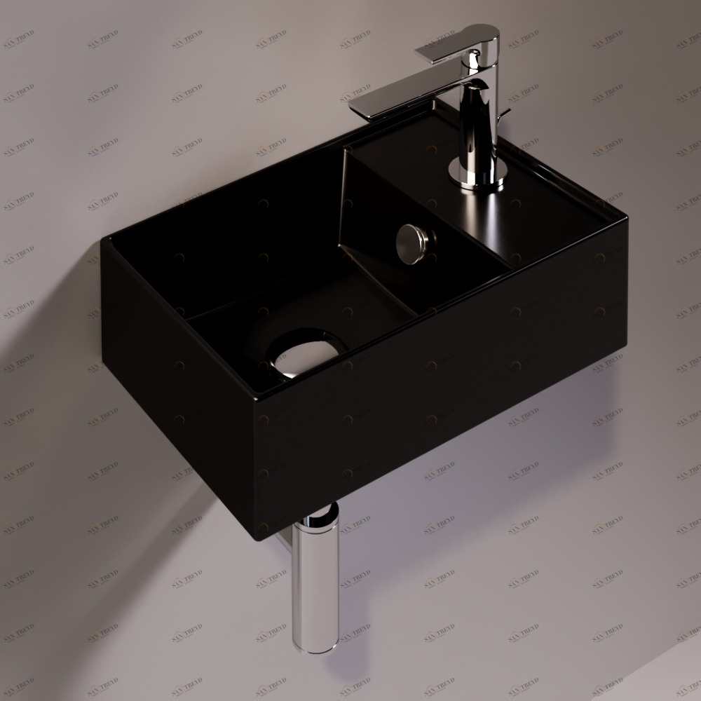 AG40NERO Подвесная раковина настенная прямоугольная Simas Agile черная