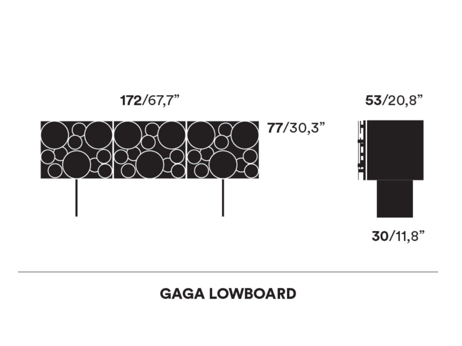 Низкий шкаф из нержавеющей стали с распашными дверями Opinion Ciatti Gagà ARCH-00046125 - Вид №2