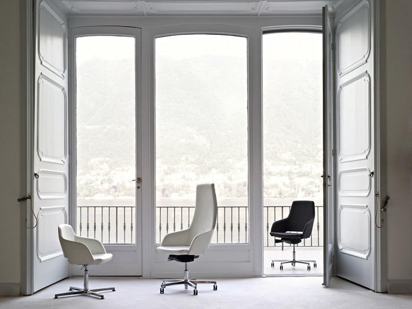 Sinetica Кресло для руководителя с регулируемой высотой из кожи с 5 спицами и низкой спинкой Captain sun-id-1405777 - Вид №4