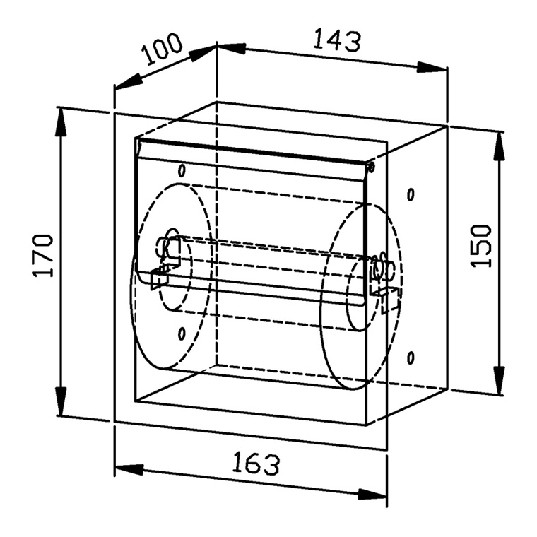 728740 Держатель рулона туалетной бумаги для скрытого монтажа WP157 WAGNER_EWAR A-LINE Wagner Ewar  - Вид №1
