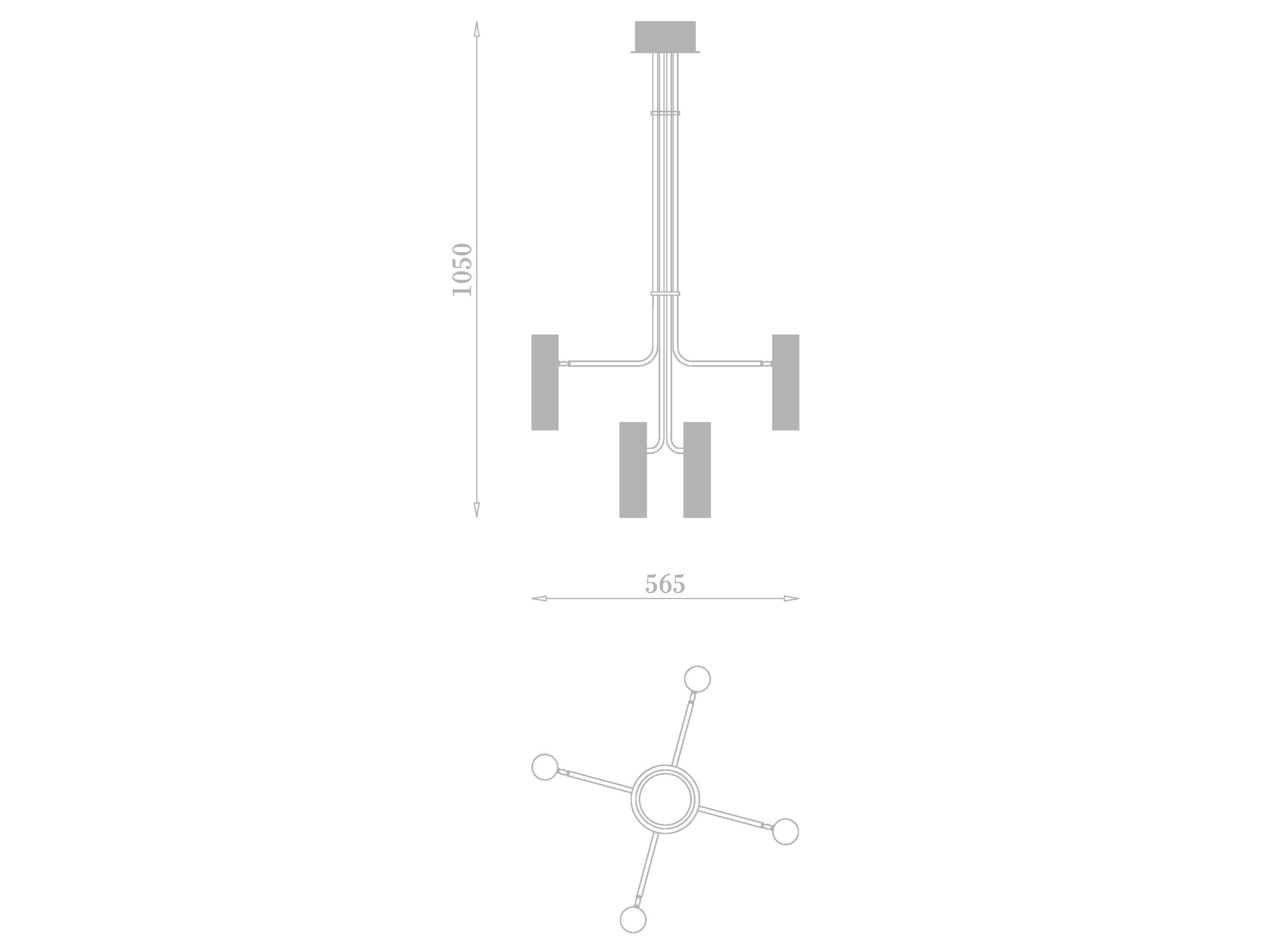 Латунный светодиодный подвесной светильник 247LAB RB ARCH-00080120 - Вид №2