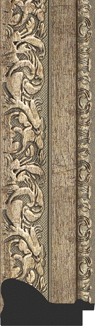 BY 3487 Зеркало с фацетом в багетной раме - виньетка античное серебро 85 mm EVOFORM Exclusive - Вид №3