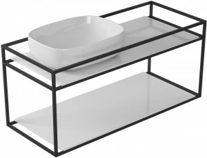 2075NE Подвесная раковина настенная прямоугольная Galassia  черная