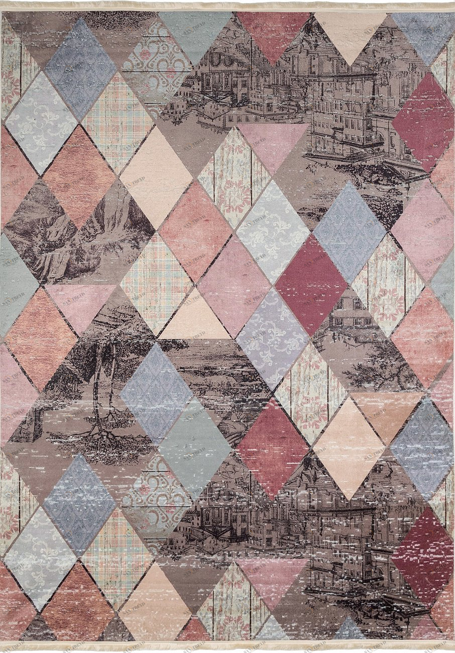 Ковер MARO INCANTO 200х290 ARBEN DECOR MAGIC ДИЗАЙНЕРСКИЕ, MARO 321740 Коричневый;серый;бордо 