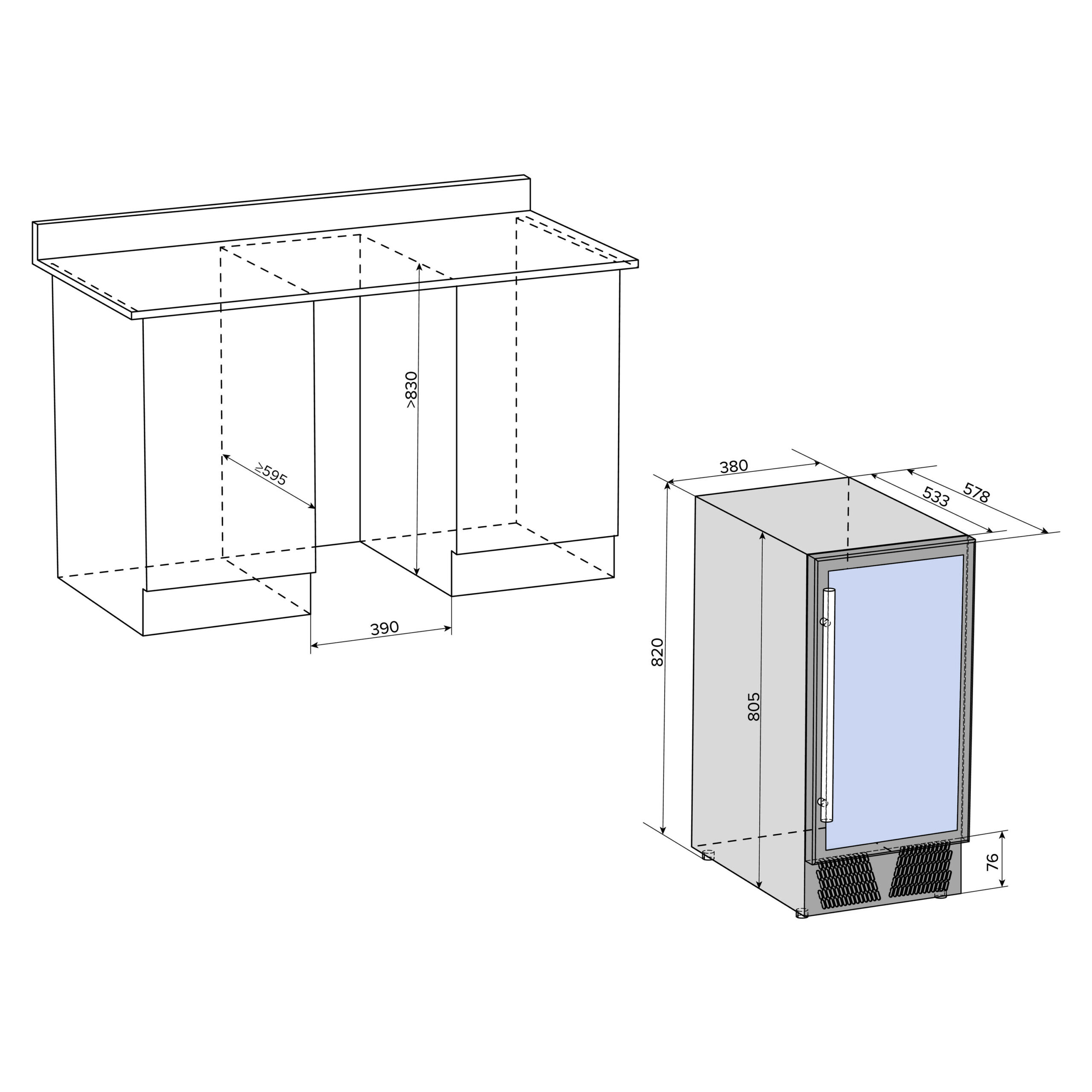 9965406 Винный шкаф Libhof CXD-28 черный STDN-0152000 - Вид №10
