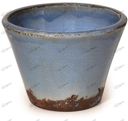 PAOLELLI GARDEN Низкий садовый горшок из терракоты ручной работы Smaltata firenze 25 4846