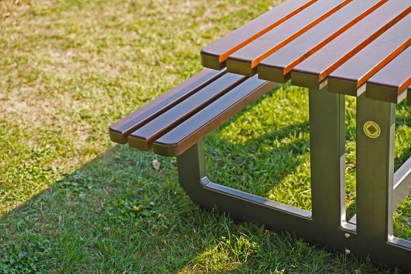 ENCHO ENCHEV - ETE Стол для пикника из металла и дерева со встроенными скамейками  228  - Вид №1