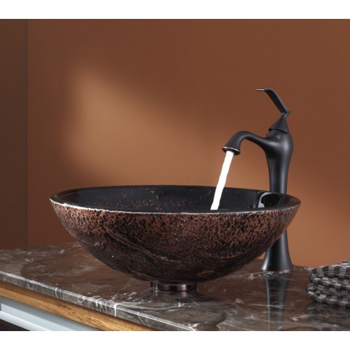 GV710-12mm-KEF15000ORB Накладная раковина на столешницу  прямоугольная Krausru 